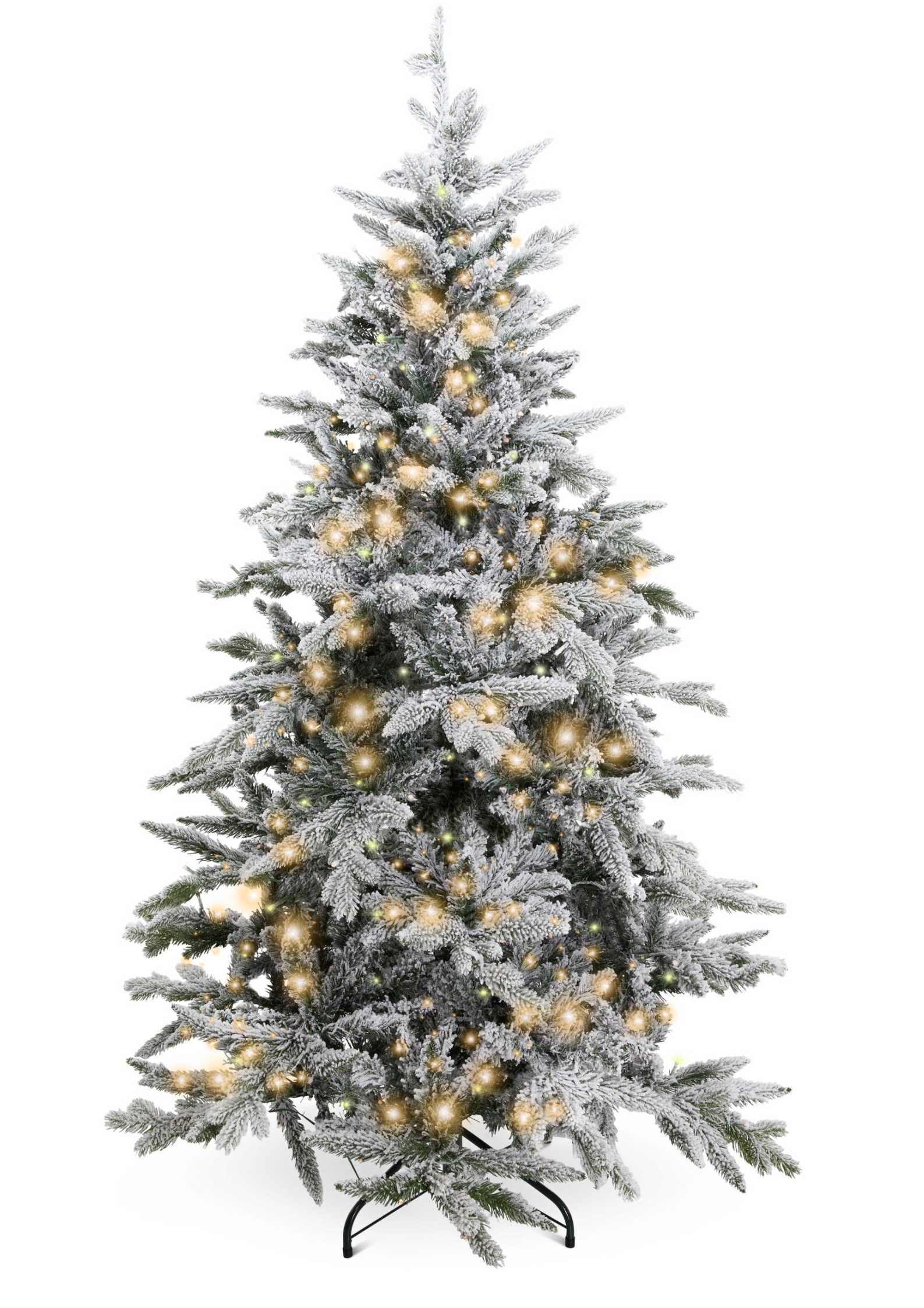 kunstkerstboom met sneeuw en lampjes - KJ